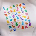 3D embossed animal nail art stickers with colorful jelly bear and balloon dog motifs - 3D Embossed Balloon Animal Style (M-546)