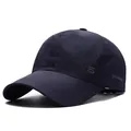 Donkerblauwe sneldrogende baseballpet met merklogo voor sport en outdoor gebruik - Eén Maat Verstelbaar / Marineblauw