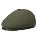 Olive green ivy cap with breathable honeycomb mesh texture and a stylish structured brim - M (58-60CM) / Army Green