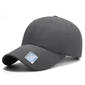 Berretto da baseball grigio scuro strutturato in tessuto ripstop e logo adesivo - Taglia Unica Regolabile / grigio scuro