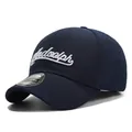 Dunkelblaue Baseballkappe mit Philadelphia-Stickerei und lasergeschnittenen Belüftungslöchern - Einheitsgröße / Geschlossene Rückseite (202610) / Marineblau