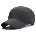 Berretto da baseball grigio scuro a tesa corta in tessuto impermeabile per protezione solare - Taglia Unica Regolabile / grigio scuro