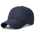 Classic navy blue waterproof baseball cap with a curved brim for outdoor sports and sun shade - One Size Adjustable / Navy Blue