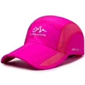 Quick-dry rose red outdoor sports baseball cap with UPF 50+ UV protection mesh panels - Rose Red