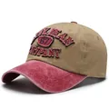 Gorra vintage caqui y granate con bordado 3D de Polo Team 67 Company estilo retro - Ajustable / Marrón