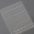 M-188 3D metallic smiley face nail art stickers with gold and silver cartoon patterns - Silver Stamping Style (M-188)