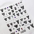 Pegatinas de uñas 5D góticas TS-3384 con motivos de elfos oscuros y rosas - TS-3384 Elfos Góticos