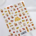 Chinese Nieuwjaar 3D nagelstickers met schattige gouden draken en gelukssymbool-motieven - Lente Festival Groet - Jaar van de Draak (TS-3428)