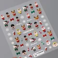 3D relief Christmas nail stickers featuring Santa, reindeer, and nutcracker designs - TS-3399 Christmas Story - New Relief