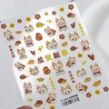 3D-nagelstickers Jaar van de Draak met cartoonmotieven en Chinese elementen - Draak Groet de Lente (TS-3433)