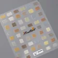 Adesivi per unghie a griglia stile Maillard in oro e marrone, mod. TS-3477 - Ts-3477 Rete Di Maillard - Scarico