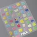 Adesivi per unghie 3D Dopamine con motivi a griglia colorati e trame vivaci - Griglia Dopamina-Rilievo(TS-3478)