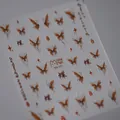 Artistic orange butterfly and calligraphy nail stickers Miisha Nail MN361 - Orange Butterfly (mn361)