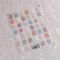 Lace-patterned nail art sticker TS-3604 with translucent Morandi geometric color blocks - TS-3604 Immortal Brown Gauze