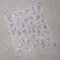 Holografische Laser-Nagelaufkleber mit chinesischen Drachen- und Phönixmotiven M-308 - Holographisches Drachen Phönix Muster (M300)