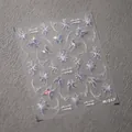 Adhesive purple butterfly nail stickers with holographic laser gold accents style M-317 - M-317