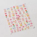 Pegatinas 3D con relieve para uñas de conejos rosas y tulipanes de estilo coreano - Estilo Conejo Rosa Tulipán (M-318)