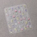 Exquisiter M-315 Nagelaufkleber im neuen chinesischen Stil mit Koi-Fisch und Blumenmotiven - Koi Rundfächer Stil (M-315)