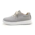 Grey canvas sneakers for women with white platform sole and lightweight casual design - EU 35 / Gray