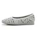Women's light grey knit ballet flats with breathable mesh and thick comfort soles - EU 35 / Gray