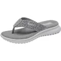 Chanclas con cuña grises para mujer con tiras de punto y suela antideslizante - EU 35 / Gris