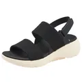 Sandalias deportivas con plataforma para mujer en blanco y negro con cierre de velcro - EU 40 / Negro