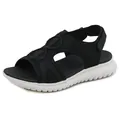 Sandalias deportivas negras para mujer con correas de malla transpirable y suela de plataforma - EU 35 / Negro