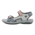 Dames sportsandalen met klittenband in kleurblokken en ergonomische antislip rubberzool - EU 36 / Grijs