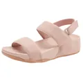 Sandalias rosas con plataforma para mujer con correas de velcro y suela de cuña - EU 35 / Rosa