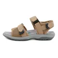 Outdoor khaki sports sandals with adjustable velcro straps and anti-slip rubber soles - EU 39 / Earthy Yellow