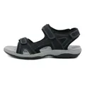 Dames outdoor sportsandalen in zwart met witte stiksels en verstelbare klittenband - EU 36 / Zwart