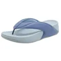 Women's sporty platform flip-flops in navy and light blue two-tone finish - EU 35 / Blue