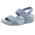 Sandalias de cuña azul claro para mujer con correas de velcro y plataforma gruesa - EU 35 / Azul