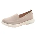 Breathable knit slip-on sneakers for women with cushioned anti-slip thick white soles - EU 35 / Apricot