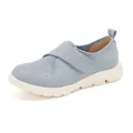 Light blue-grey breathable mesh sneaker with thick anti-slip sole and velcro strap - EU 35 / Blue