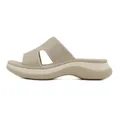 Women's wedge platform sandals with rhinestone straps and non-slip sole in beige color - EU 35 / Beige