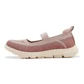 Women's knit Mary Jane sneakers in dusty rose featuring breathable mesh and thick soles - EU 35 / Pink