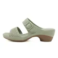 Sandali con zeppa verde menta da donna con strass e fibbia per la spiaggia estiva - EU 35 / Verde