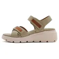 Sandalias de cuña para mujer con correas de velcro verdes y suela de plataforma - EU 35 / Verde