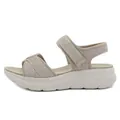 Sandalias deportivas ligeras con plataforma para mujer en beige con malla y velcro - EU 42 / Albaricoque