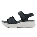 Sandalias deportivas con plataforma para mujer en tejido gris oscuro y cierre de velcro - EU 42 / Negro