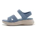 Grey-blue platform sandals with breathable knit upper and thick cushioned sole - EU 35 / Blue