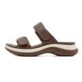 Sandalias de plataforma marrón oscuro para mujer con correas dobles y costura cruzada - EU 35 / Marrón