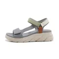 Sandalias de plataforma multicolor para mujer con correas ajustables y suela gruesa - EU 35 / Gris