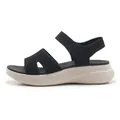 Women's casual platform sandals featuring black mesh upper and beige platform sole - EU 35 / Black