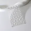3D white star nail art stickers with matte texture and adhesive back, model S-018F - 3D Relief White Star Style (S-018F)