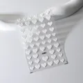 Minimalist 3D matte white heart nail stickers with textured embossed patterns, SKU S-020F - 3D Relief White Heart Style (S-020F)