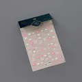3D embossed nail art stickers with pink hearts and daisy patterns, model TS-2727 - TS-2727 Cheers For Love New Relief