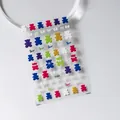 3D-Relief-Nagelaufkleber mit bunten Bären und Schleifen, Modell S-083F für DIY-Maniküre - 3D Geprägter Gummibärchen Stil (S-083F)