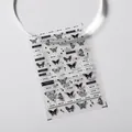 Thin ultra-tough butterfly nail art sticker S-120F with industrial caution tape design - Black Butterfly Industrial Style (S-120F)